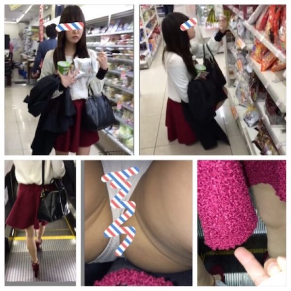 【S級】可愛い系のギャルを盗撮したらワ○メまで見えちゃった