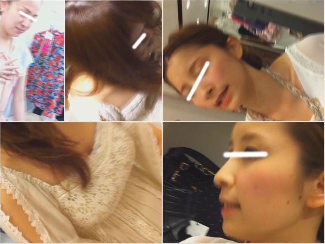 【命がけのチラ特攻隊】激撮！美人ショップ店員の胸チラ　パンチラ　Vol.02