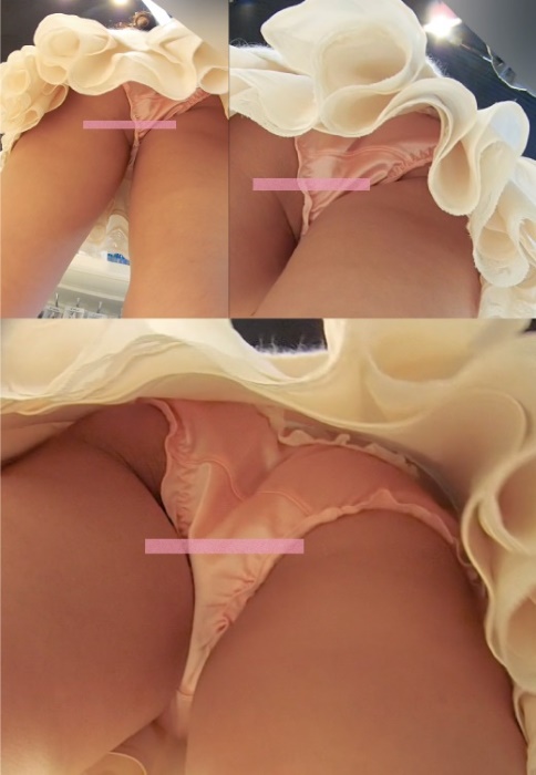 digi-tents angel147 フルHD高画質パンチラ逆さ撮り147 ふわふわスカートっ娘のひらひら&テカテカ薄ピンクパンティー