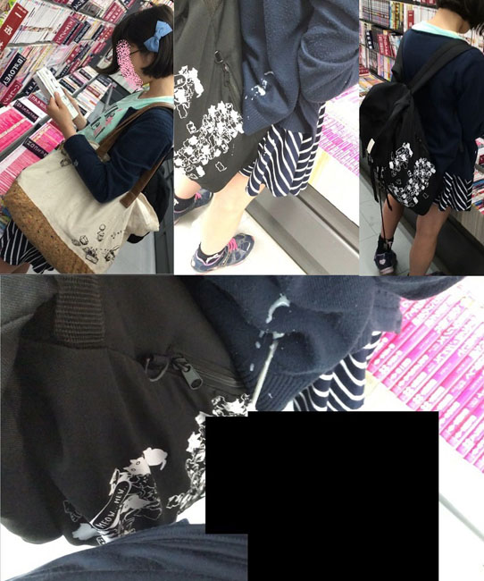 【顔出し】リボンがかわいいメガネロリを逆さ撮り＆ぶっかけ