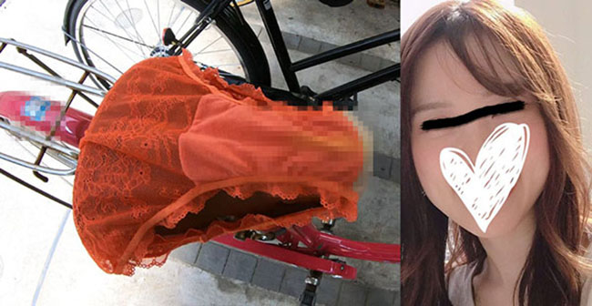 【4Kしみぱん】ご近所の清楚若奥さんれいなさんの激汚れパンティーをサドルとかに被せてみるwww