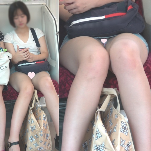 [4K動画][顔出し]丸見え度作品市場ナンバー１、かわいさも作品史上トップクラス、ハミ毛や透けらしきもあり[ドアップあり]電車か