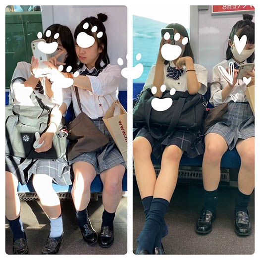 JK風仲良し制服S級美女の対面エロ過ぎるミニスカ生脚152