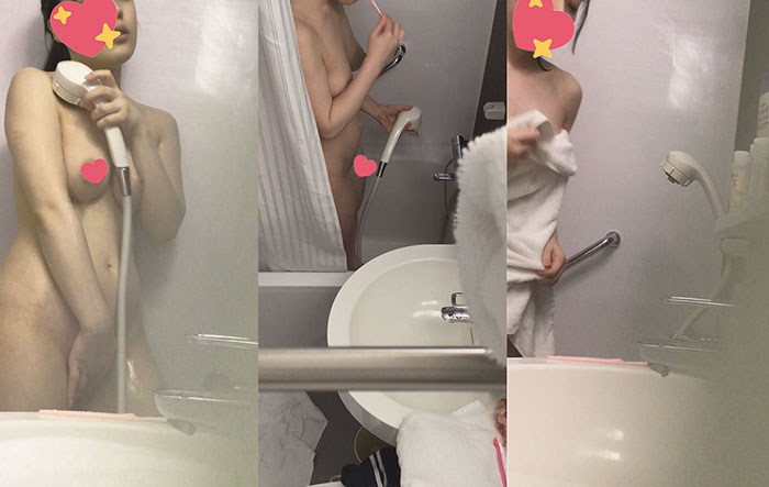 「高○有○里」バド部合宿先にてシャワー音に紛れてオナニー