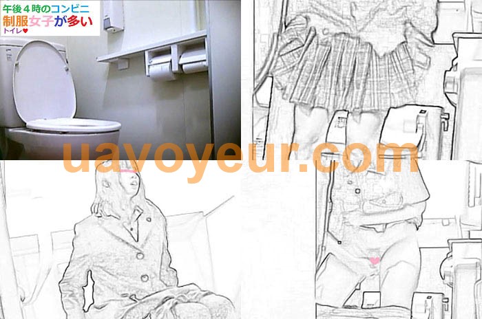 【レア】某コンビニ★制服姿が多い午後４時の♥女子トイレ盗撮♥ JK 編 007